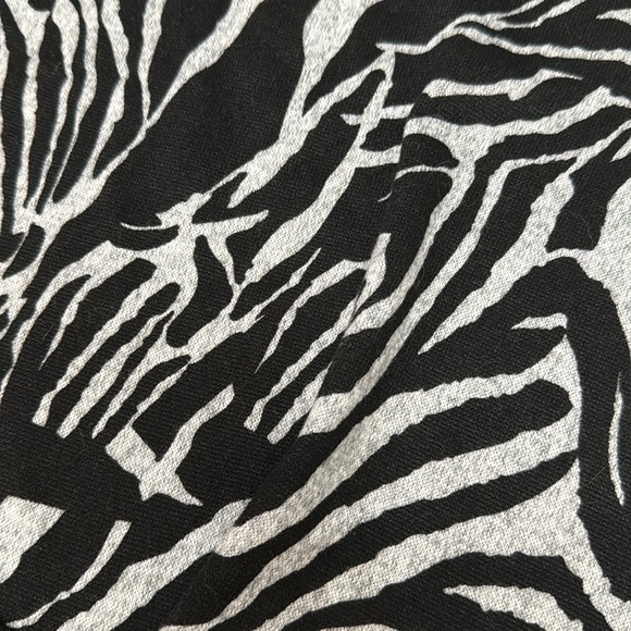 Luna Tiks Gray and Black Zebra Print Crop Top, M - Picture 2 of 3
